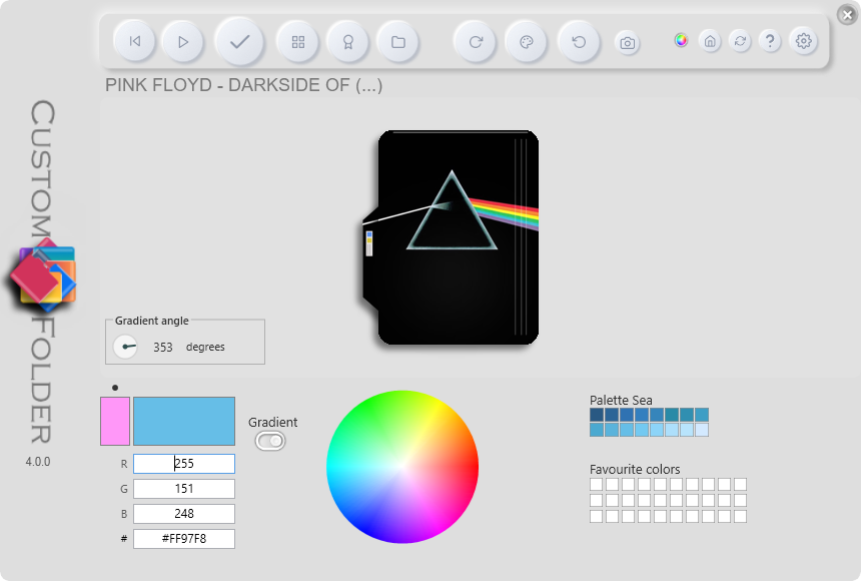 CustomFolder with a music icon loaded