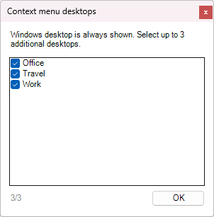 DesktopUp context menu