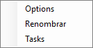 Desktop list context menu
