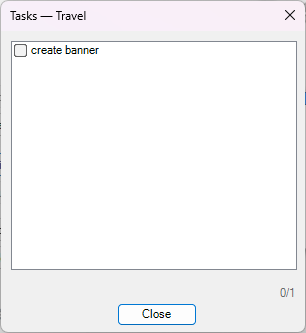 Task list