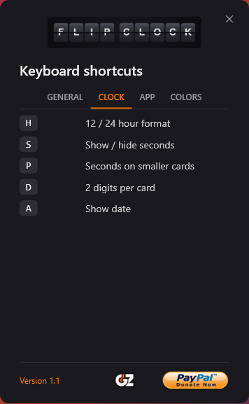 Keyboard shortcuts window (2)