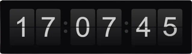 Flip Clock — Classic dark