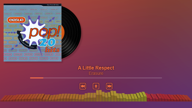 SoundMotion — Now Playing overlay with cover art