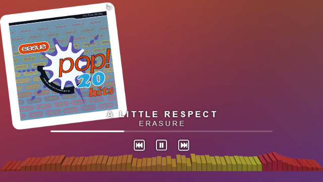 SoundMotion — Now Playing overlay with cover art